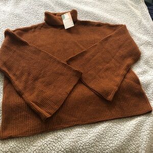 Elegant Rust Turtleneck Sweater